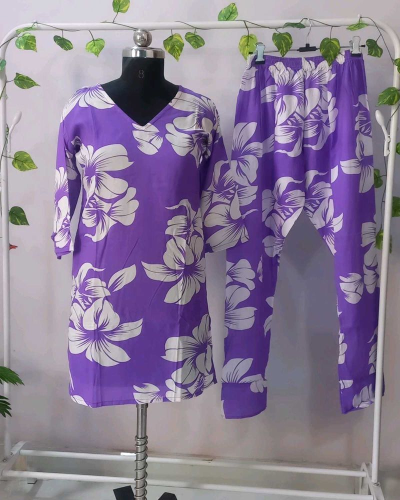 Purple Brand New Coord Set
