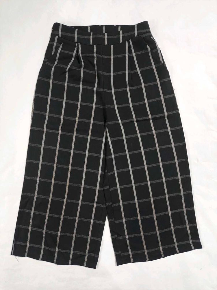 Black Women&#39;s Checked Plazzo