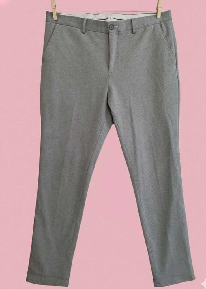 Gray Casual Trousers