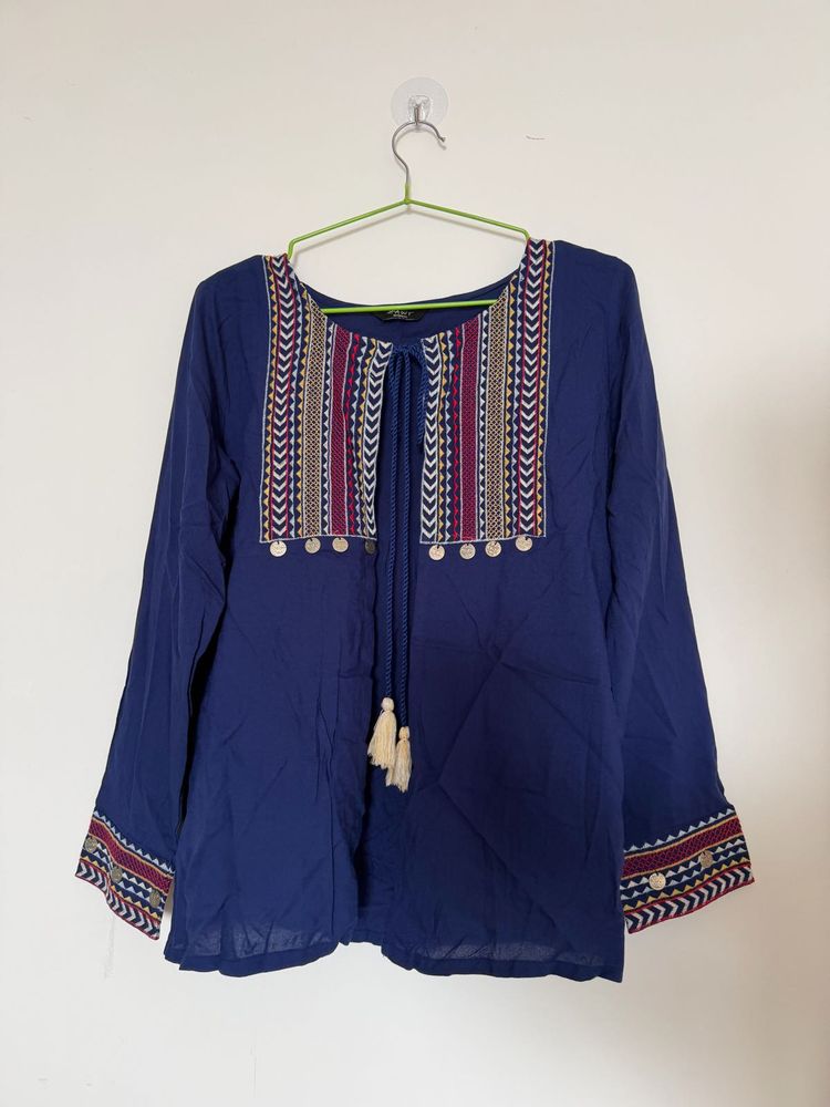 Embroidered Tunic Top