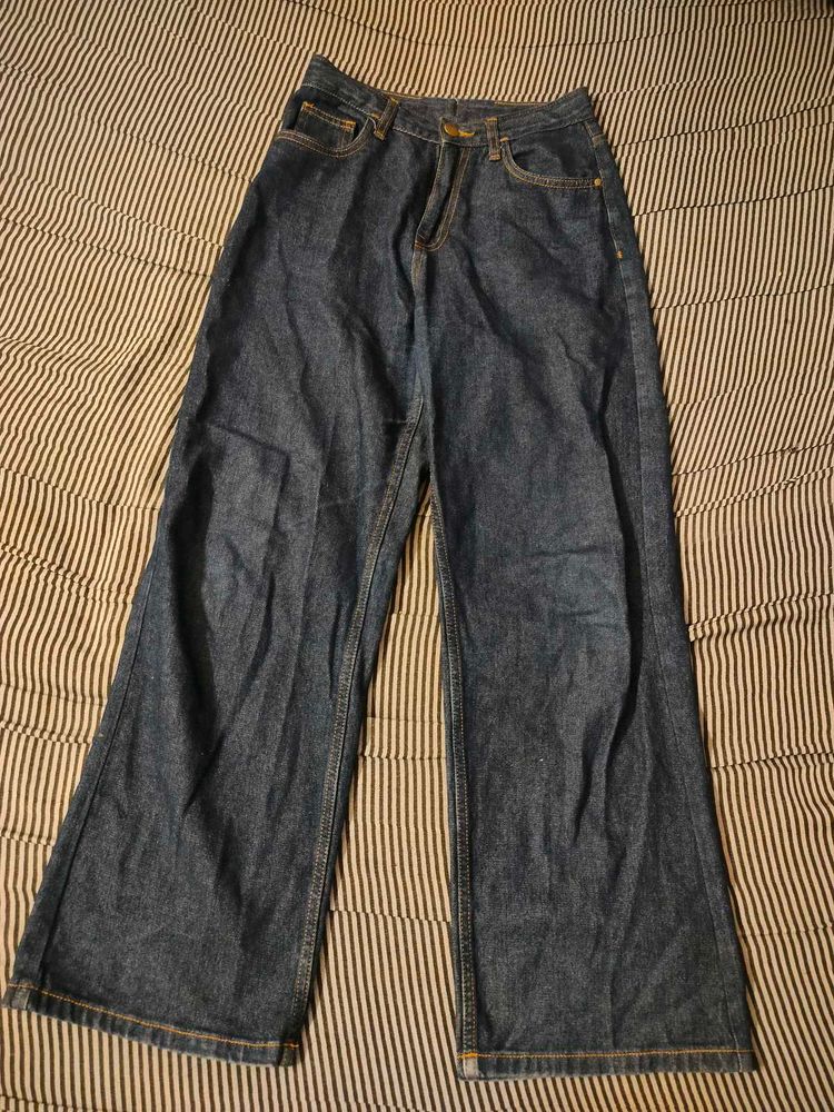 Wide Leg Denim Jeans
