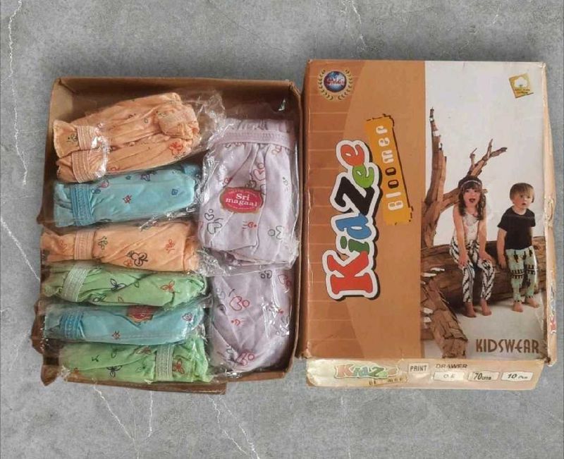 Set Of 8 Cotton Bloomers For Kids