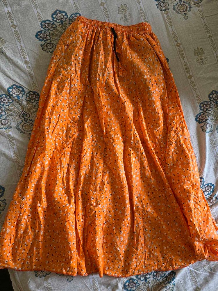 floral long skirt