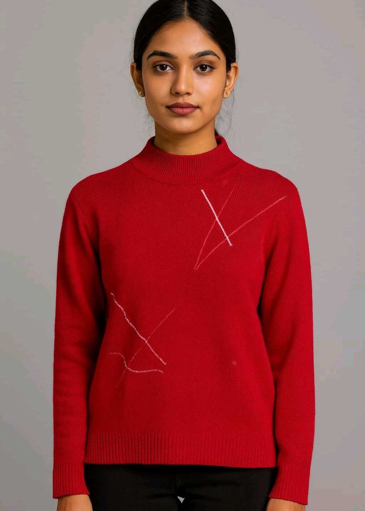 Red Knit Sweater top❣️