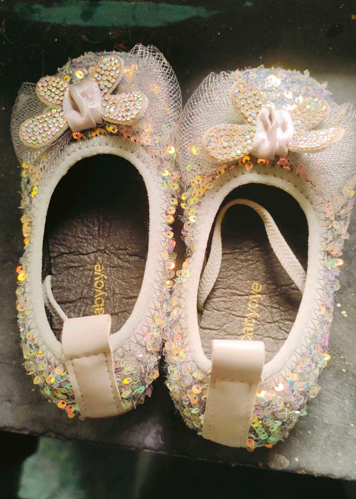 BabyOye Grey Bellies With Sequins Detailing