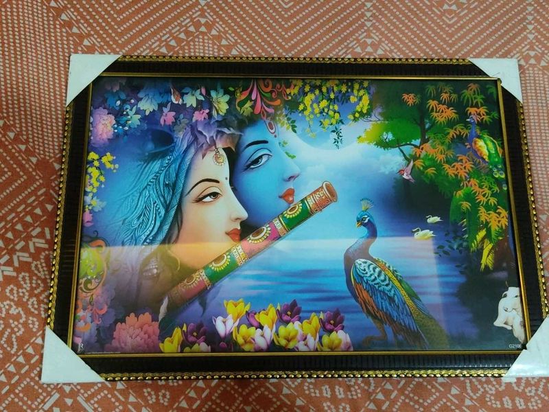 Radha Krishna Framed Art