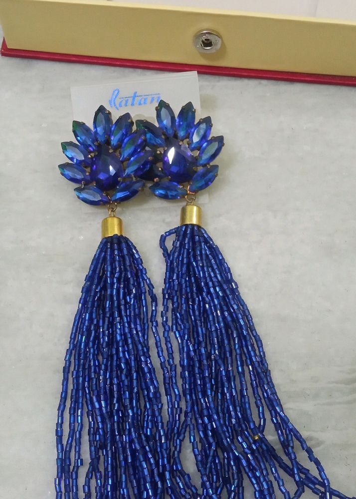 Blue Crystal Earrings