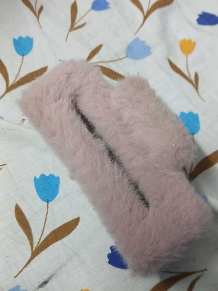 Pink Fuzzy Claw Clip
