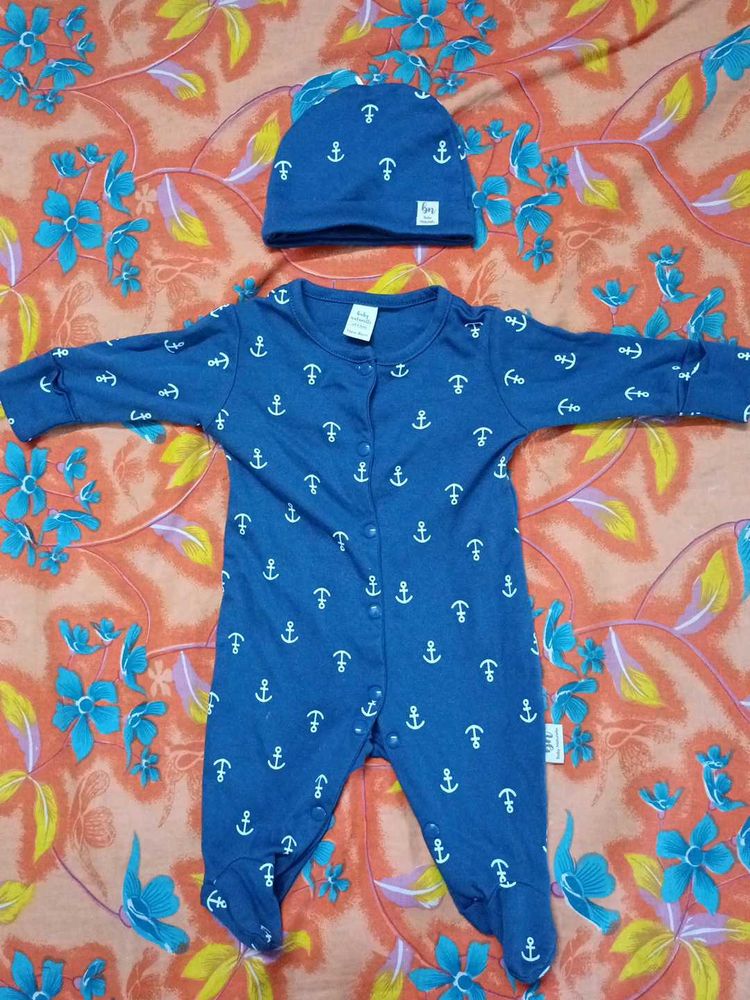 Baby Romper with Hat Set