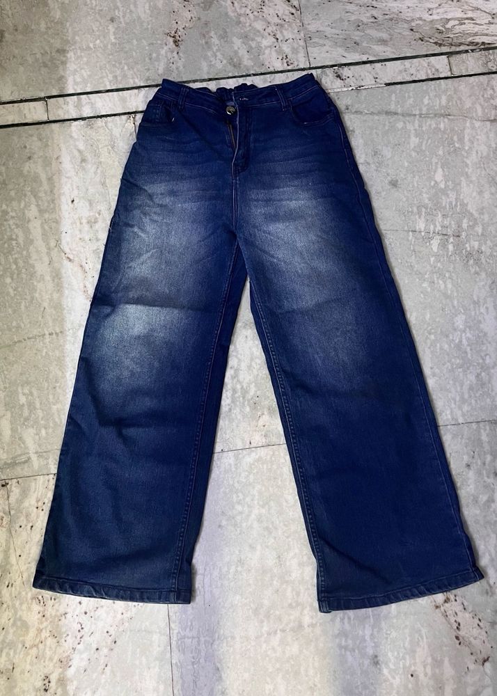 Wide Leg Denim Jeans