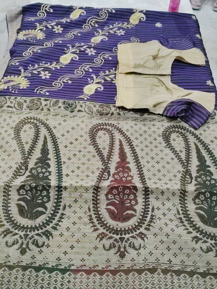Saree With Stitched Blouse