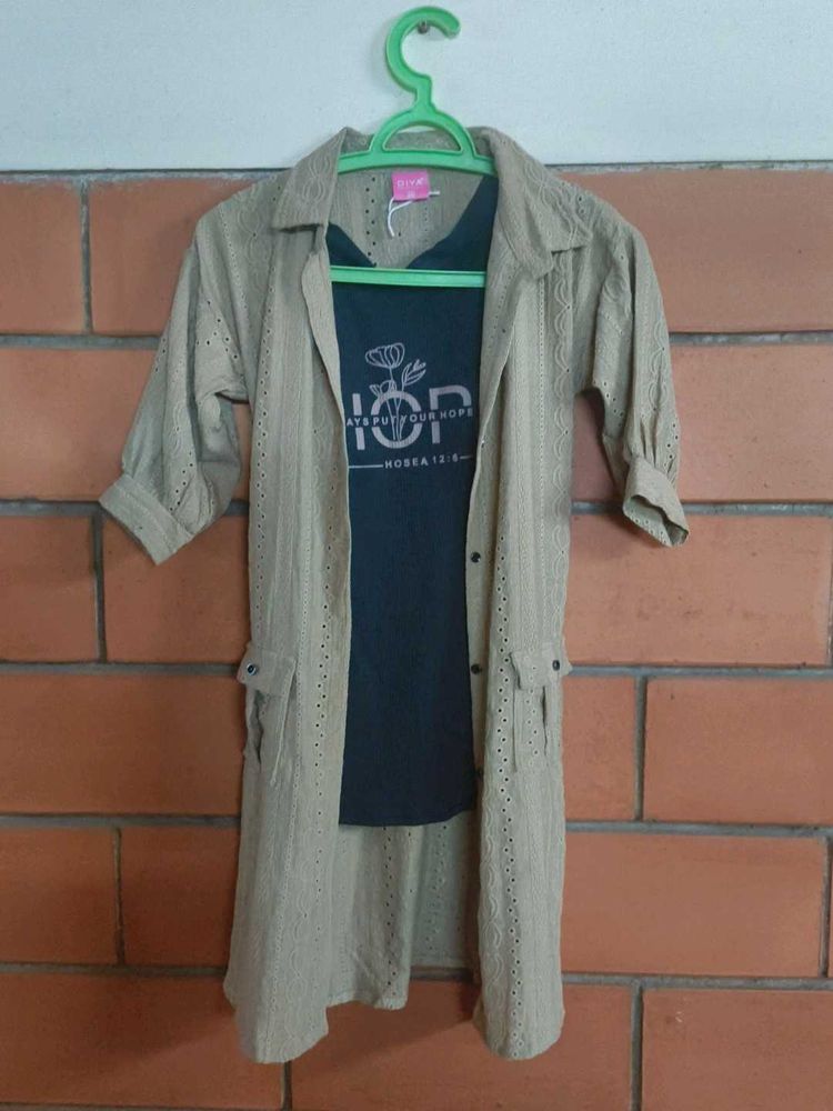 Girls' Beige Cover-Up