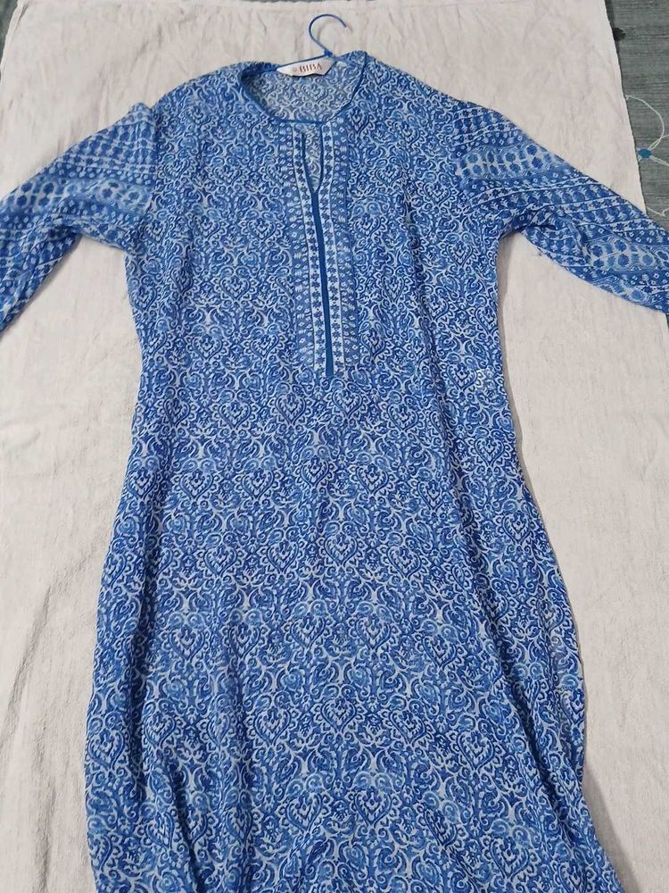 Elegant Blue Printed Kurta