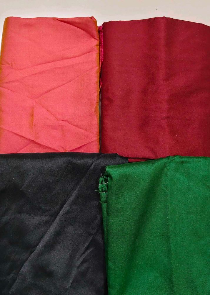 Unstitched 5 Cotton Silk Blouse Pieces Combo