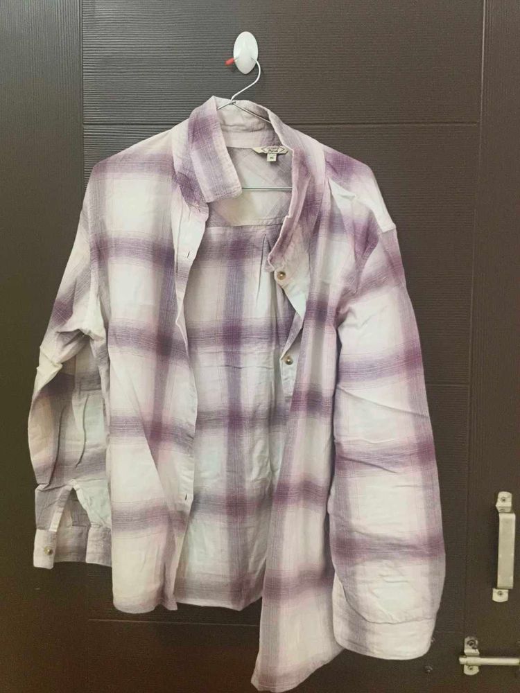 Lee Cooper Checked Shirt With Spread Collar