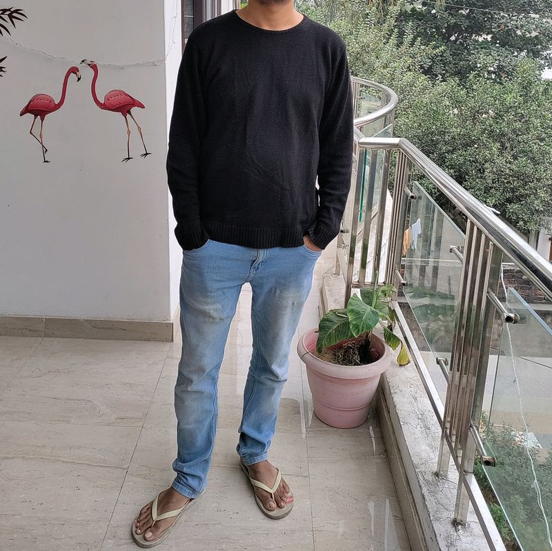 Peter England Black Pullover