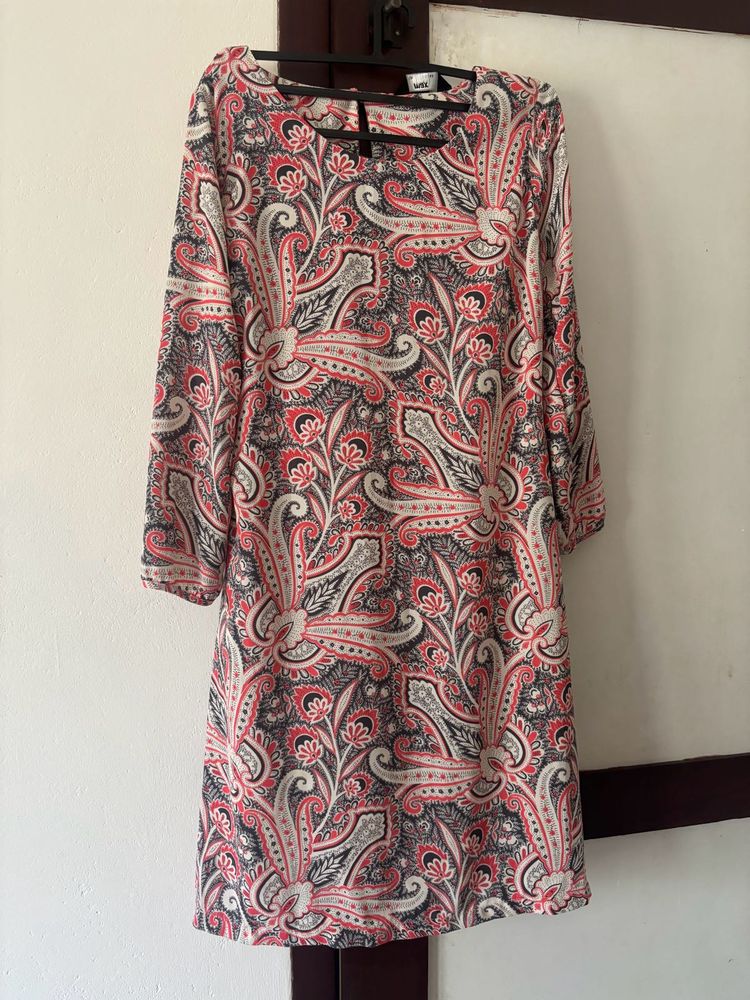 Paisley Print Casual Dress