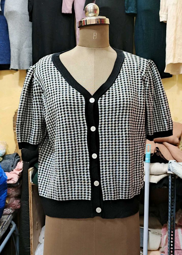gingham pintrest cardigan