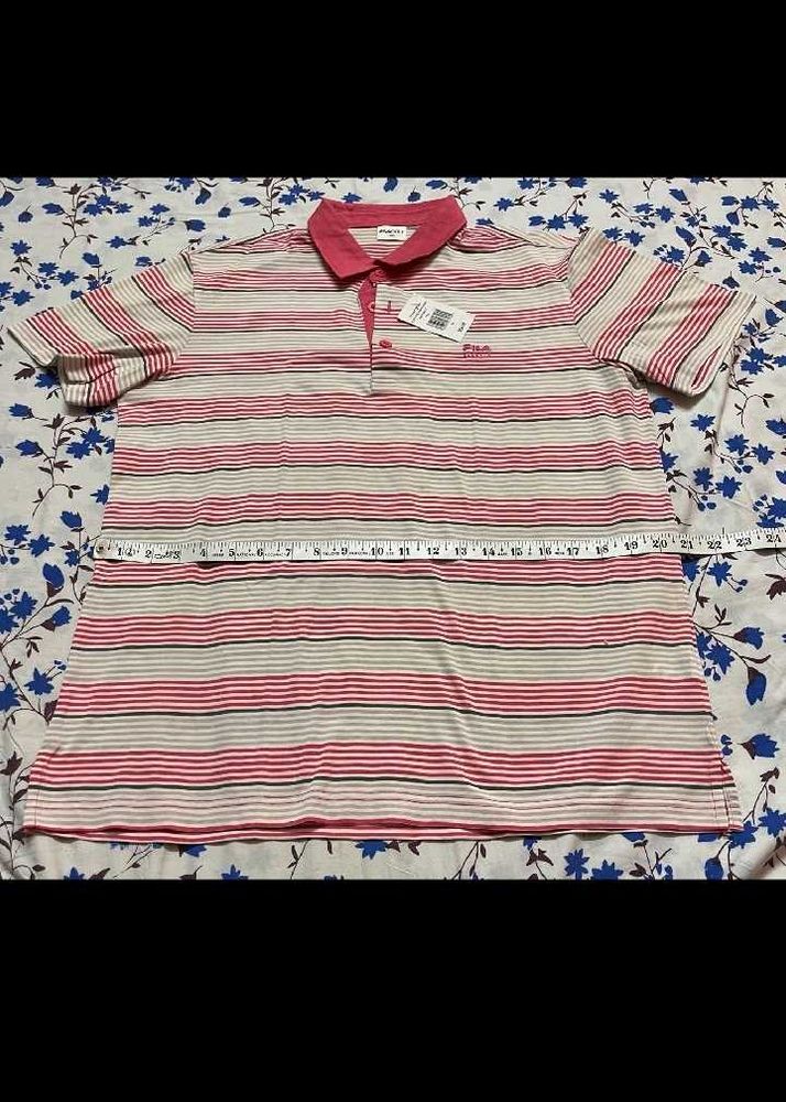 Fila Classic Stripe Shirt** 🩷⚪