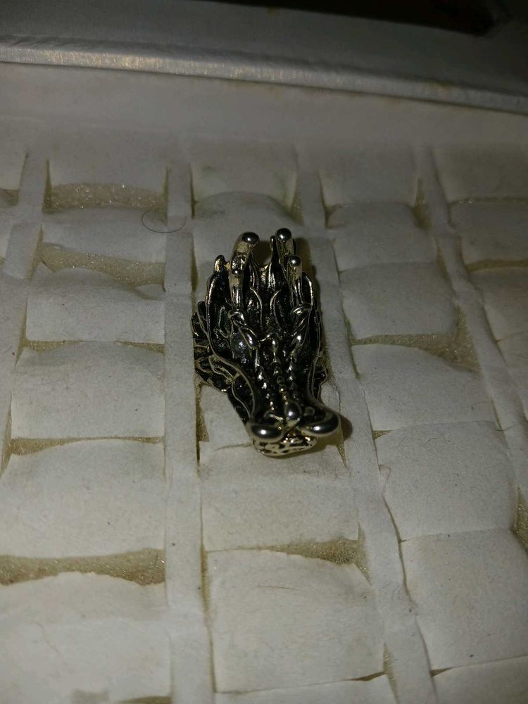 Githic Silver Dragon ring