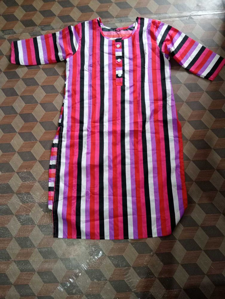 Striped Cotton Kurti