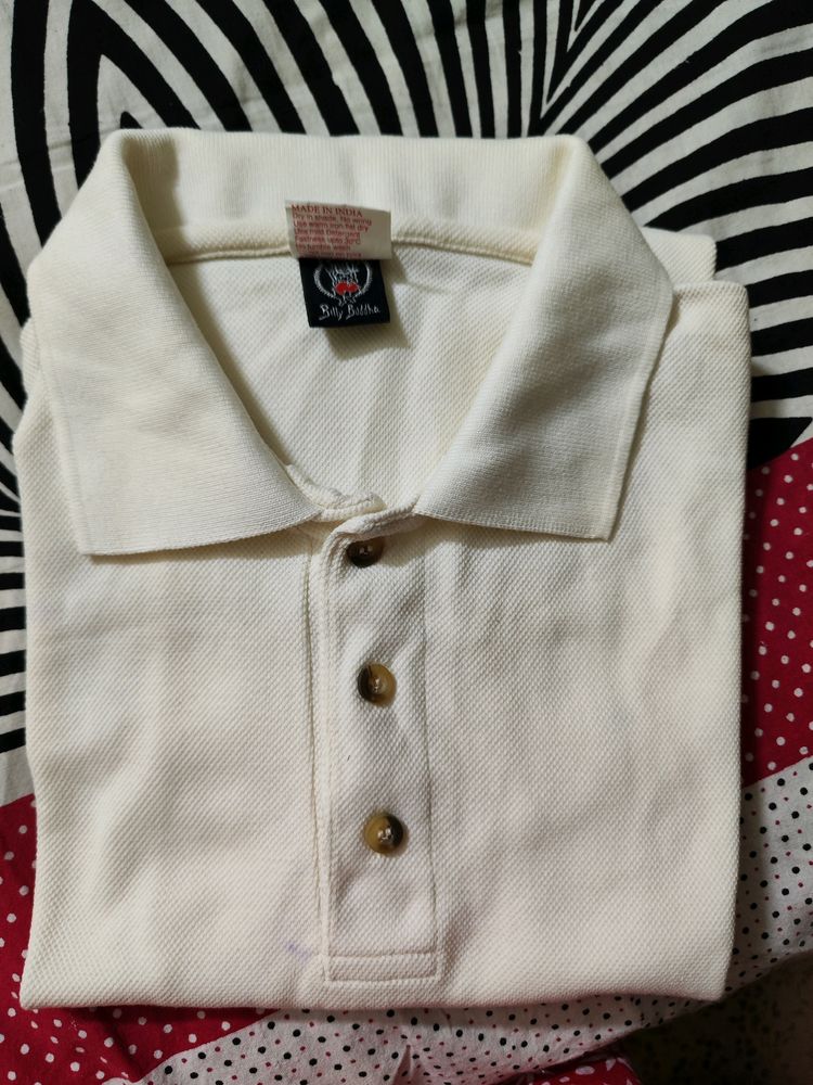 Cotton White T- Shirt Size 46