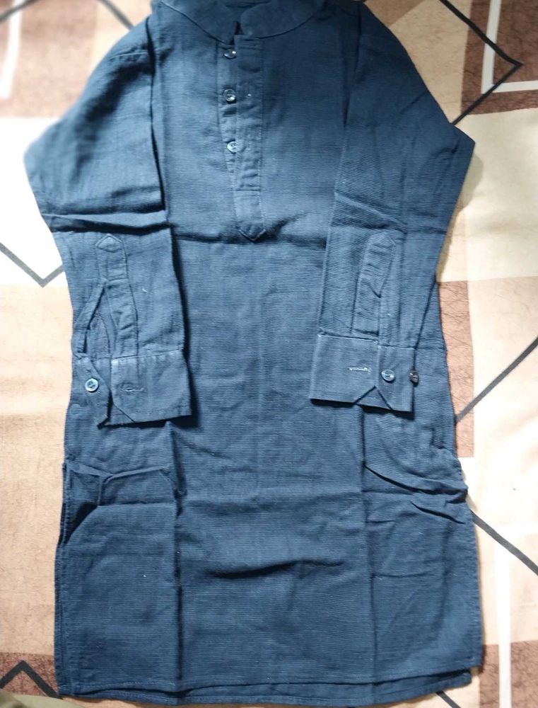 Kids Navy Blue Casual kurta