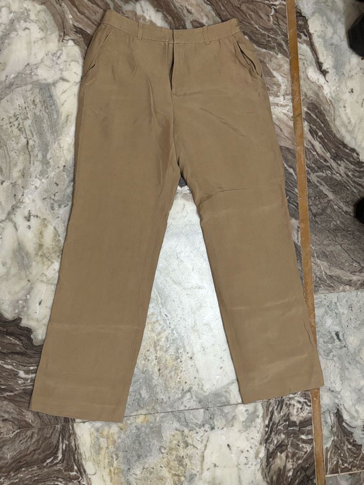 Ralph Lauren 100% Silk Beige Trousers