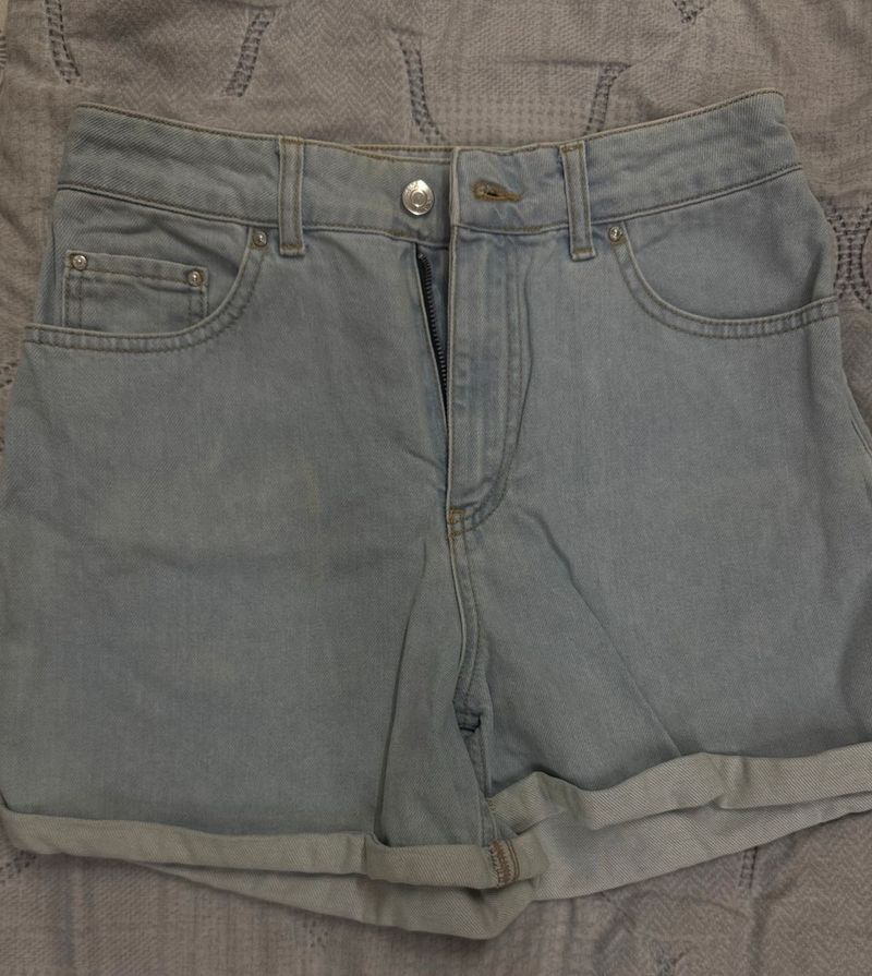 Light Wash Denim Shorts