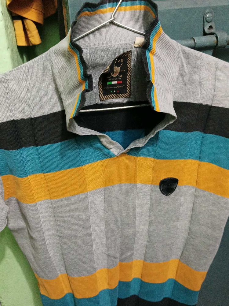 Striped Polo T-Shirt