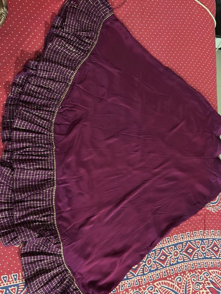 Elegant Purple Ethnic Skirt