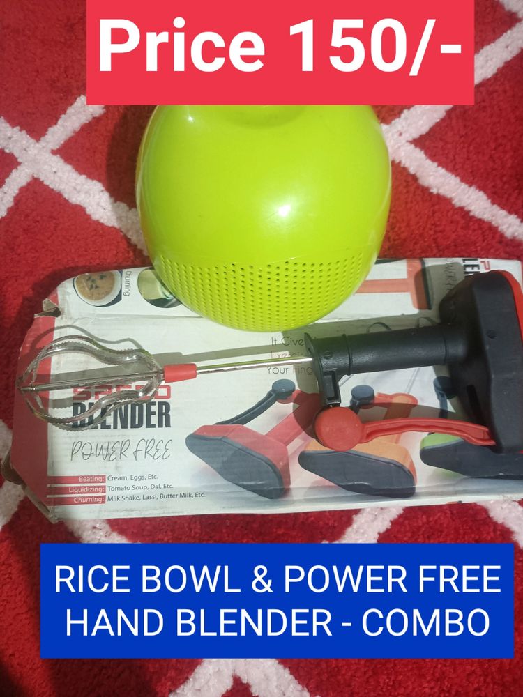 Rice bowl With Power Free Hand Blender