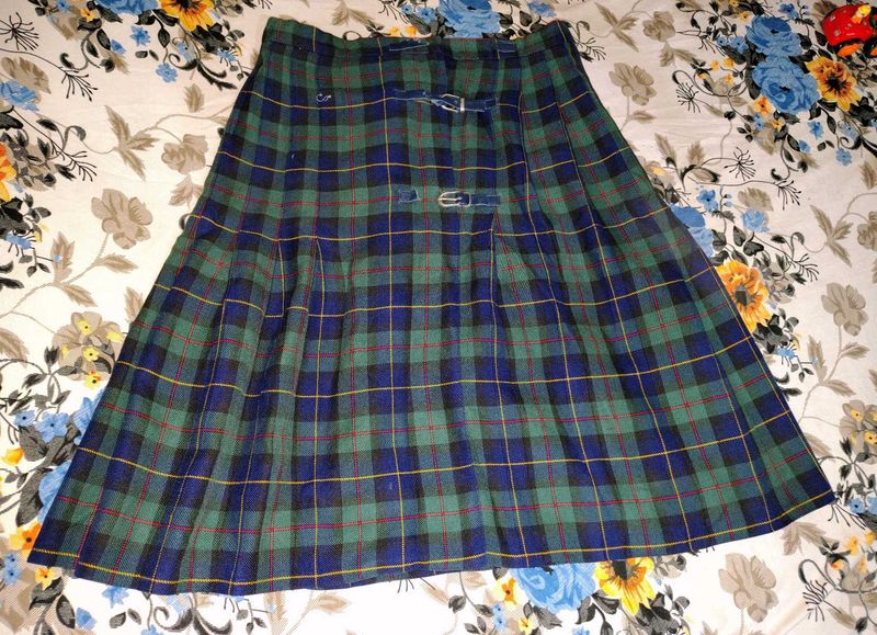 Vintage Plaid Kilt Skirt