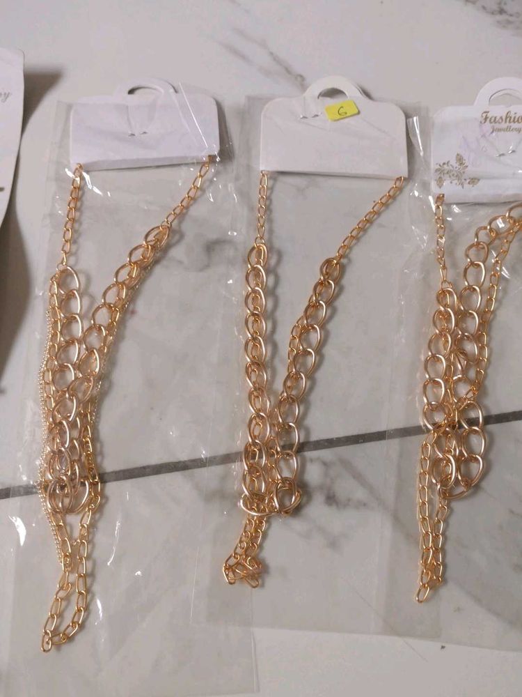 golden layered  necklaces  set of 6