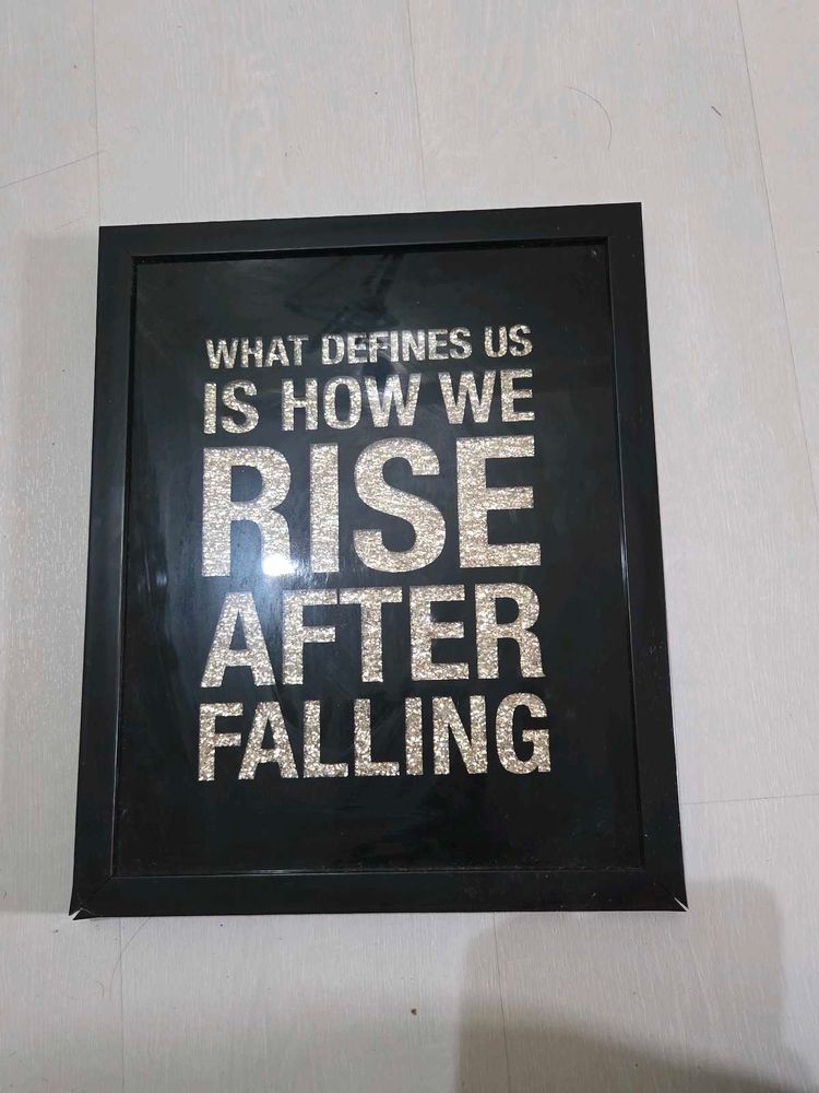 Glass Franed Wall Hanging :,what defines Us We Eis