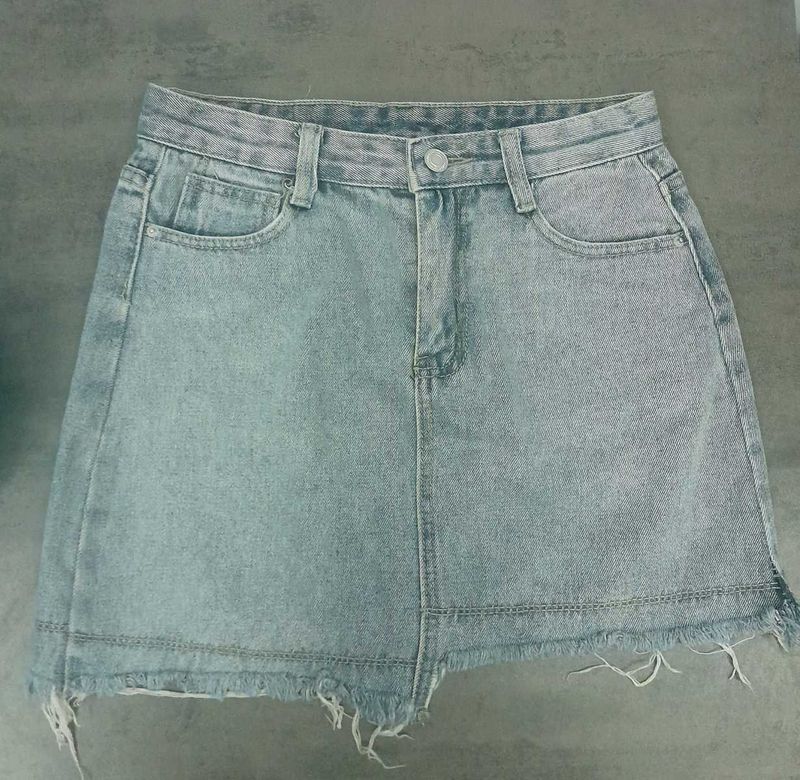 Blue Mini Skirt