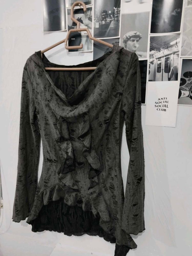 Stylecast 🌟 Imported Y2k Hooded Fitted Top🌟🌟🌟