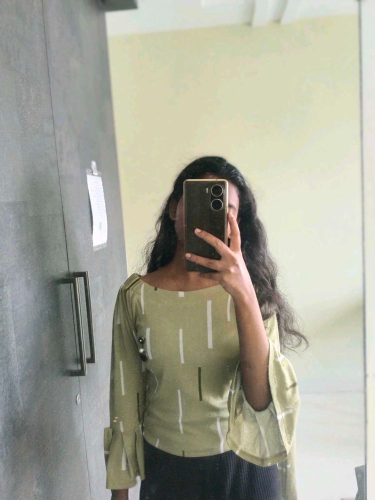 Stylish Olive Green Top