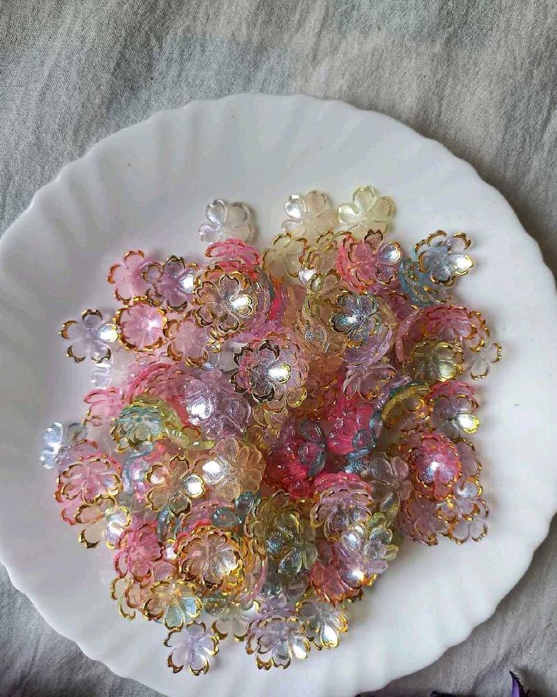 Craft Flower Beads-(30-35 grams)