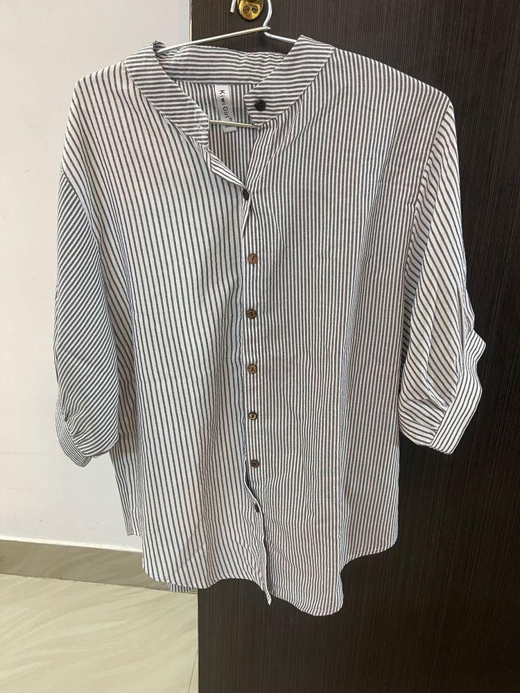 Striped Button-Down Shirt
