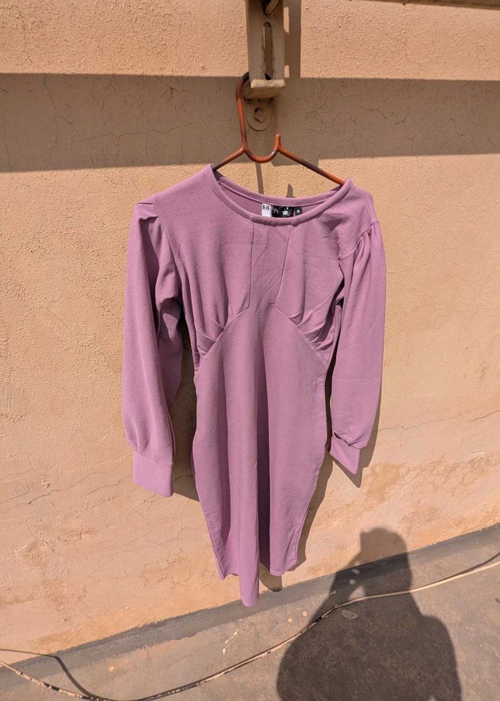 Cute Purple Midi Dress