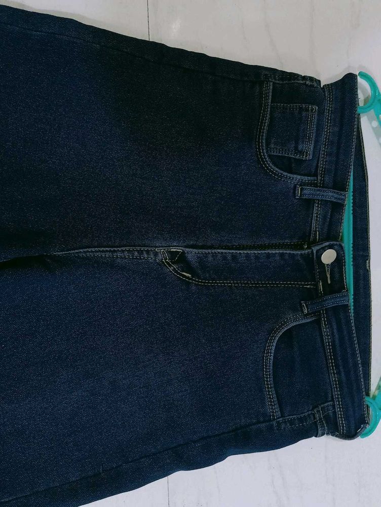 Dark Blue Denim wide leg pants