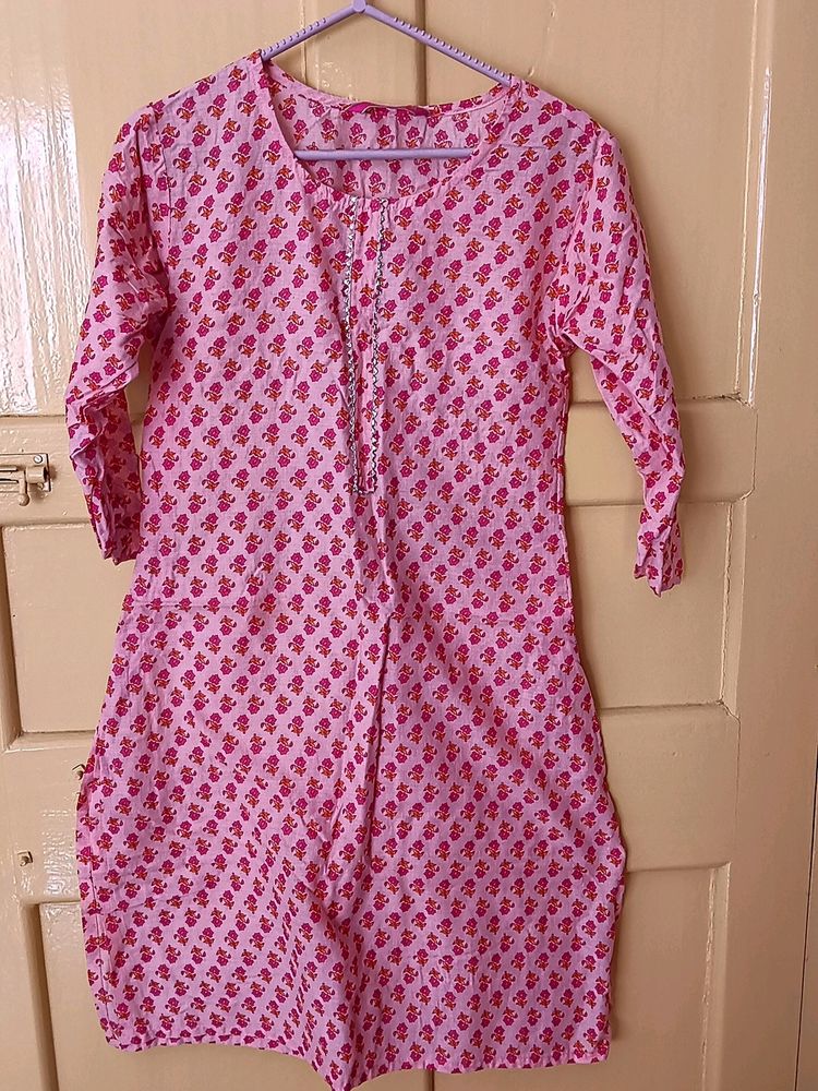 Peach And Orange Kurti