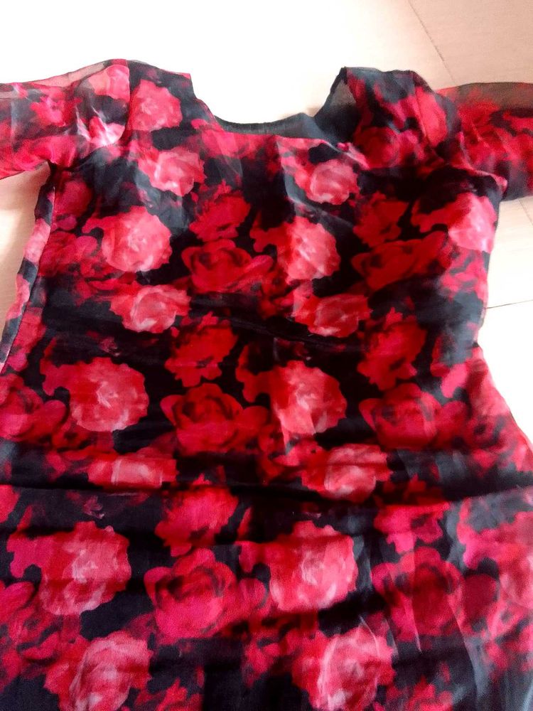 Stiched Floral Print Kurti