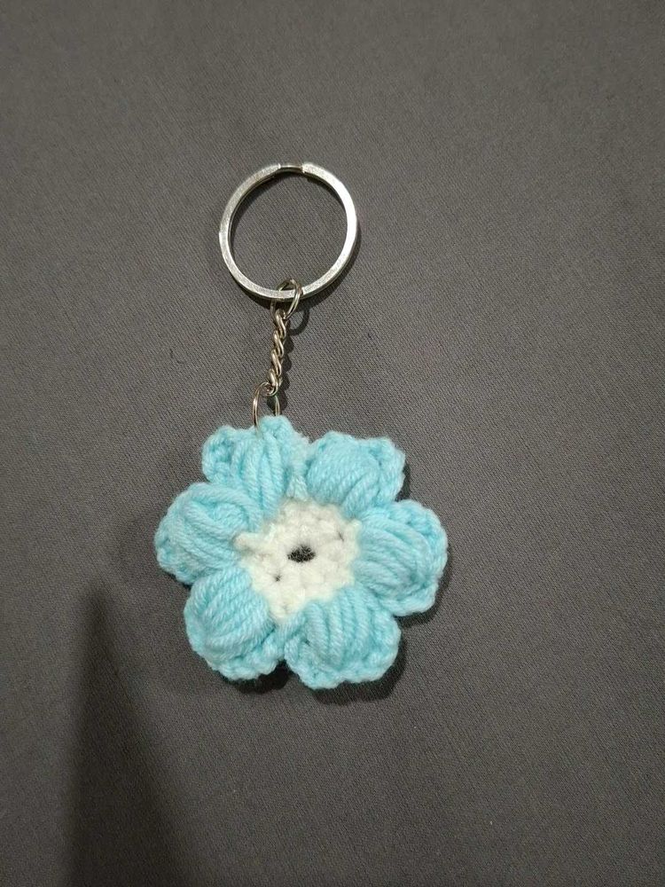 Crochet Flower Keychain