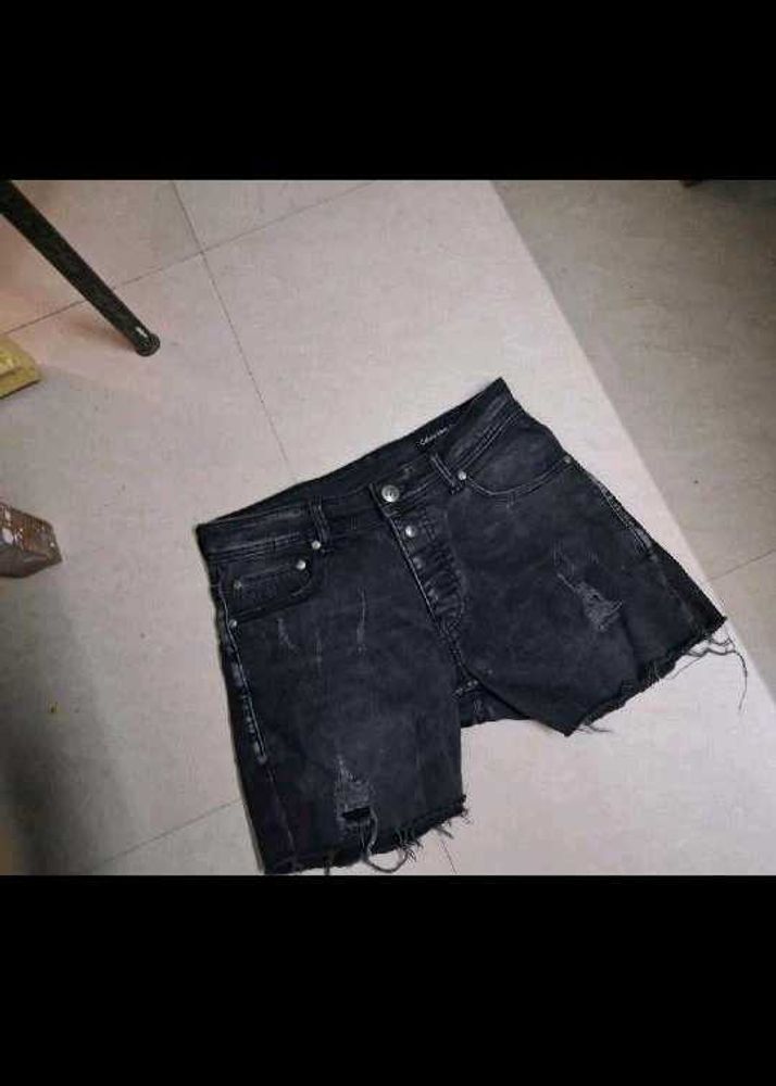 Black Denim Shorts