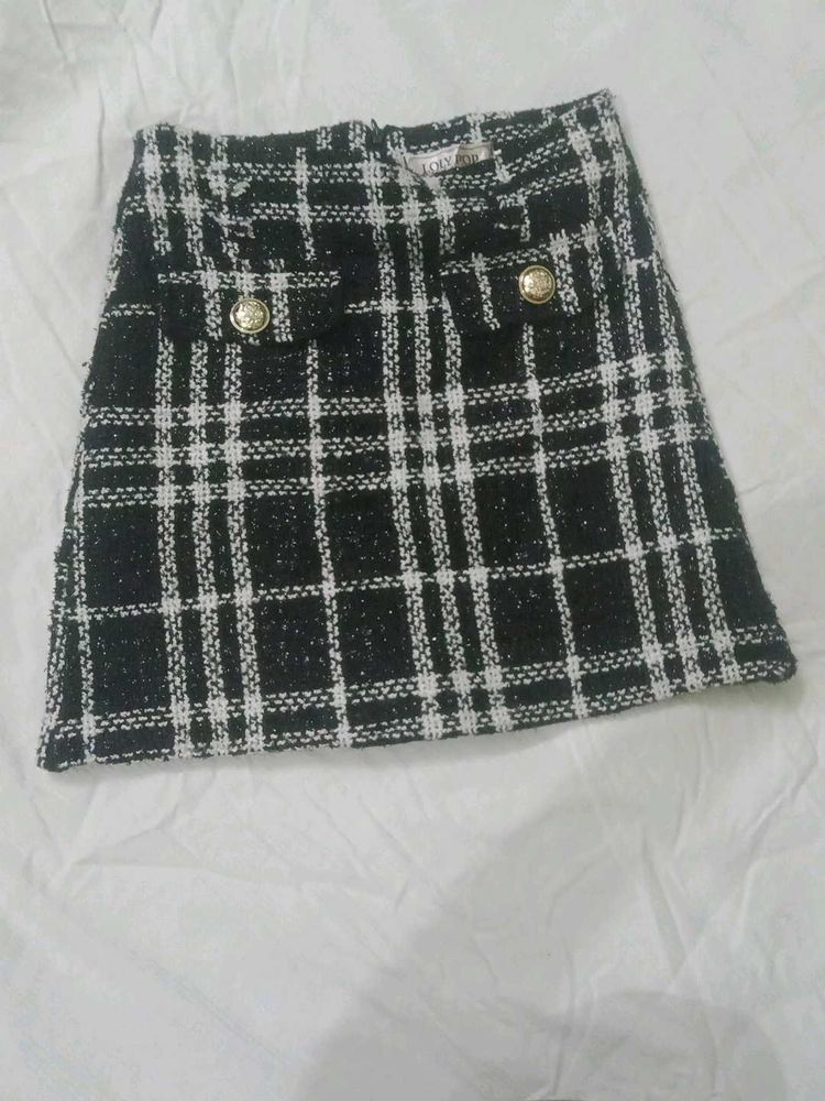 Price Drop! Dior N Chanel Inspired Tweed Skirt