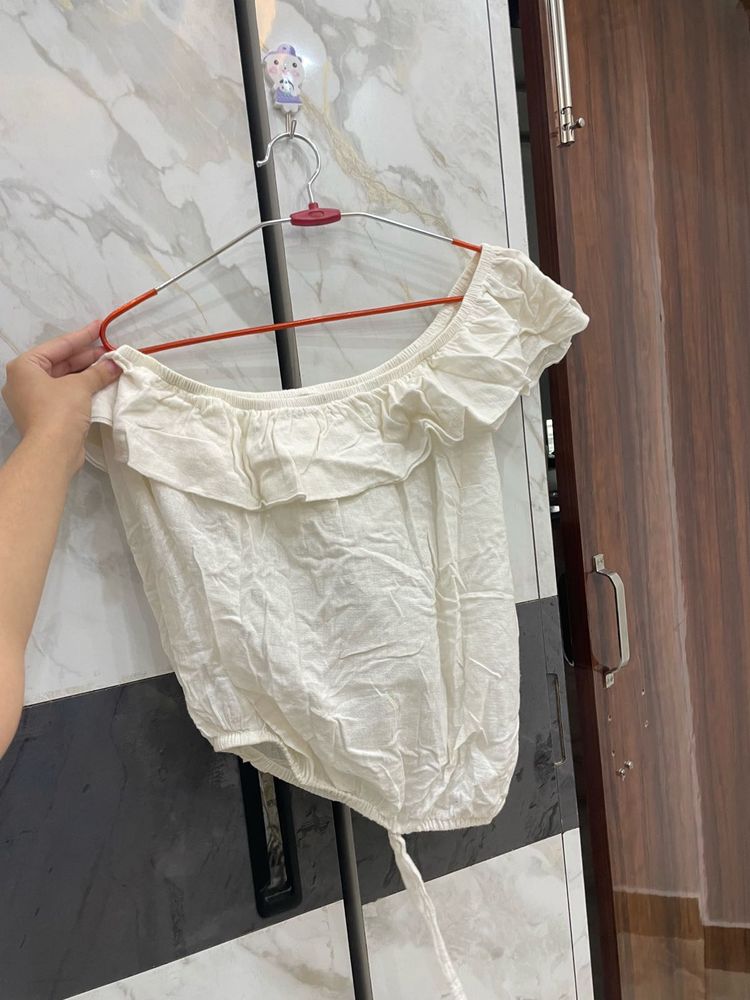 White Off Shoulder Top