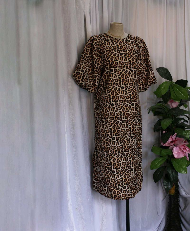 H&amp;M Leopard Print Midi Dress