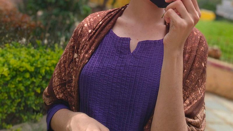 Purple Cotton Kurta